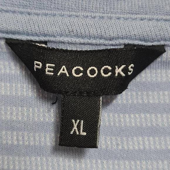 Mens Peacocks 2 Tone Blue T-Shirt UK XL - Picture 3 of 4